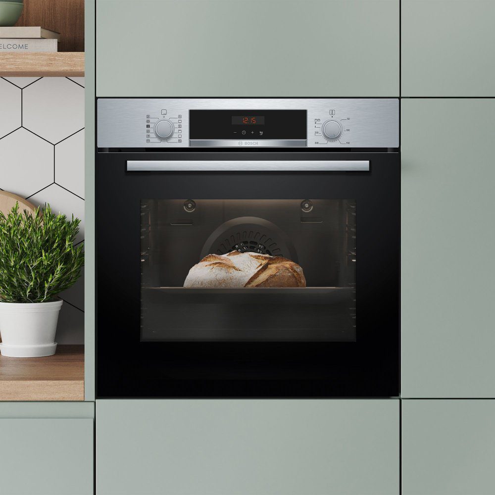 Bosch Series 4 Pyrolytic Multifunction Single Oven HQA574BS3B – Stainless Steel