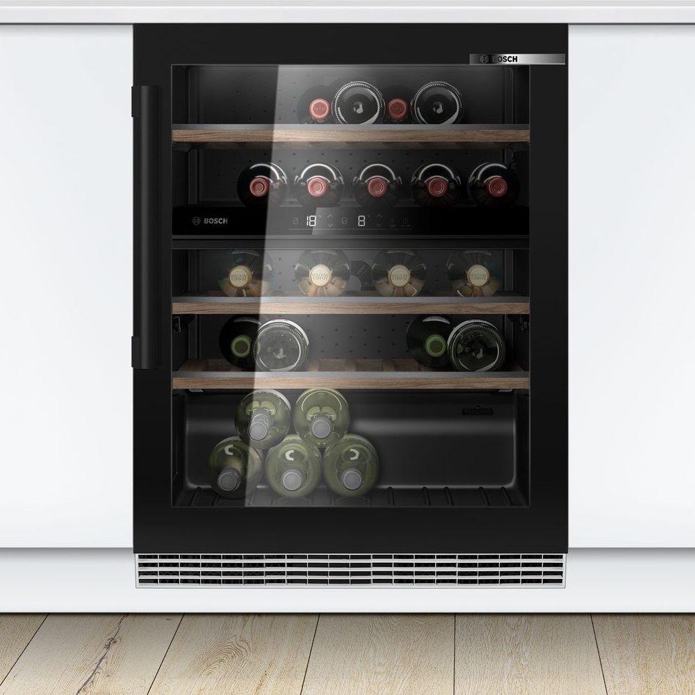 Bosch 60cm Series 6 Undercounter Dual Zone Wine Cooler KUW21AHG0G – Black