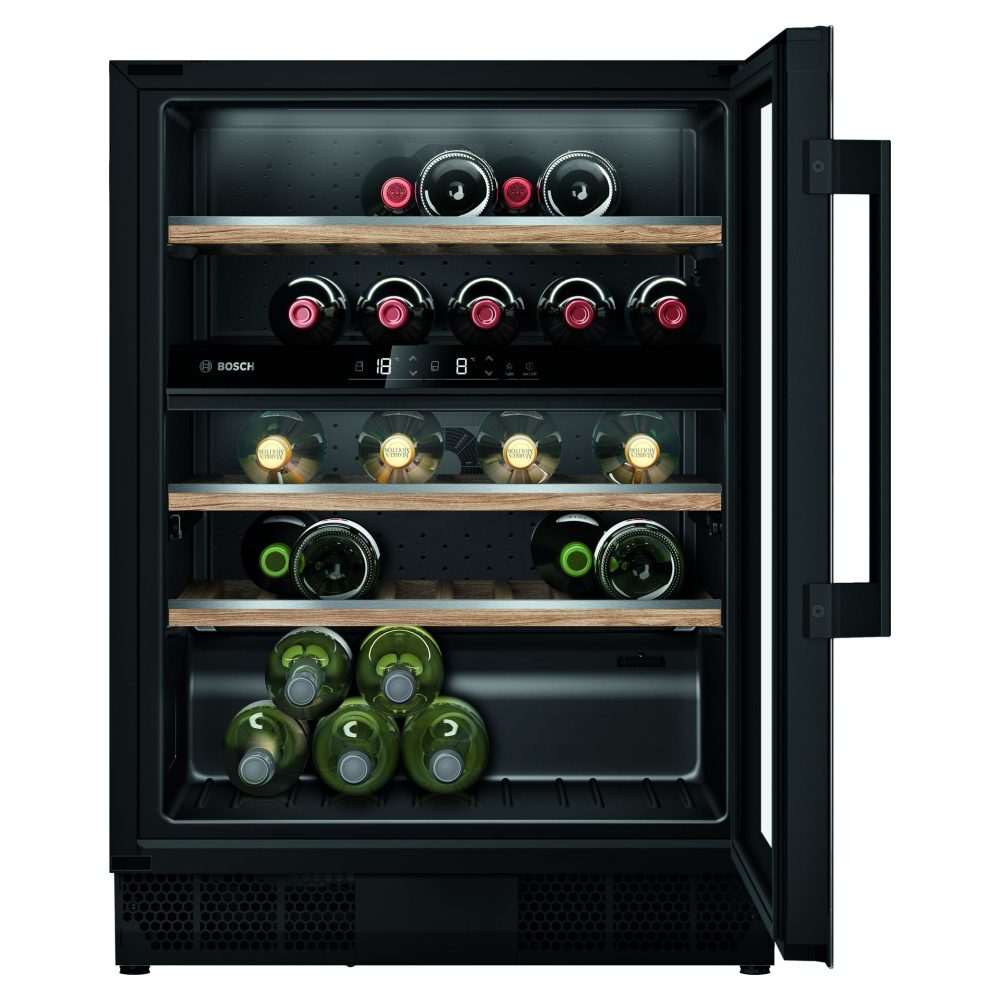 Bosch 60cm Series 6 Undercounter Dual Zone Wine Cooler KUW21AHG0G – Black