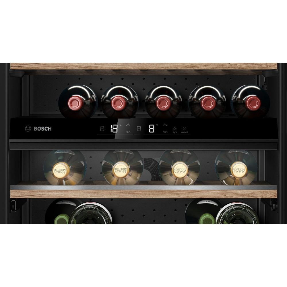 Bosch 60cm Series 6 Undercounter Dual Zone Wine Cooler KUW21AHG0G – Black
