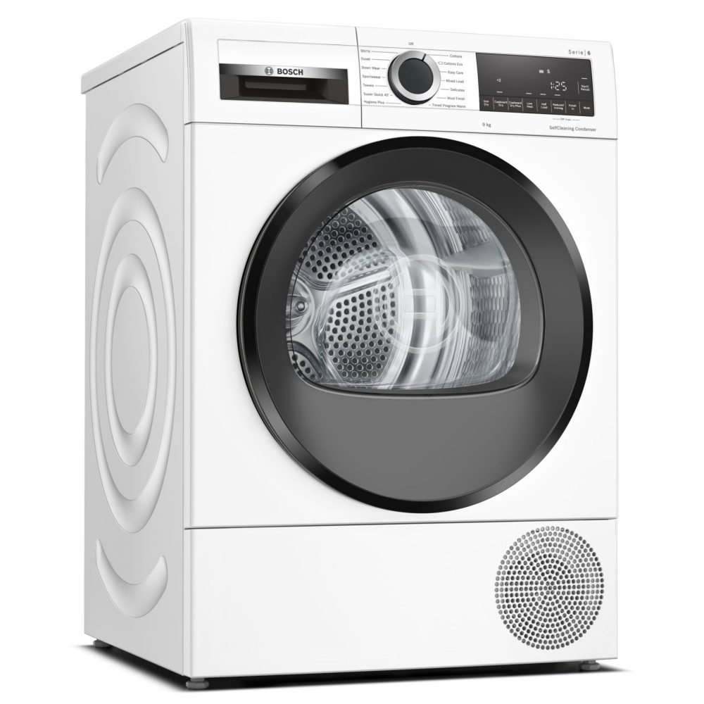 Bosch WQG24509GB 9kg Series 6 Heat Pump Condenser Tumble Dryer – WHITE