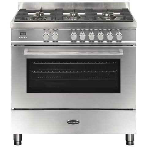 Britannia 90cm Q Line Dual Fuel Single Oven Range Cooker RC-9SG-QL-S – STAINLESS STEEL