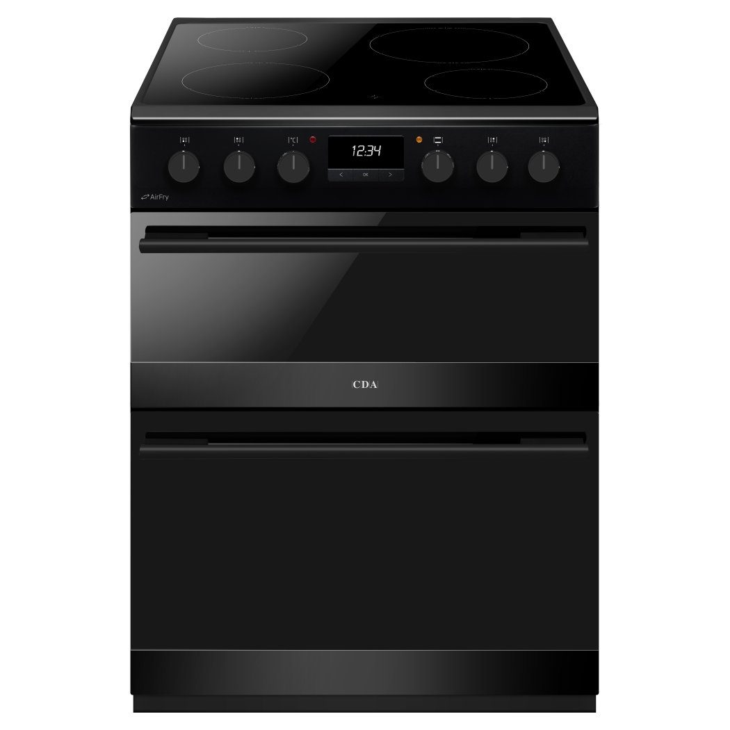CDA 60cm Freestanding Ceramic Cooker with Air Fry CFC6100MB – BLACK