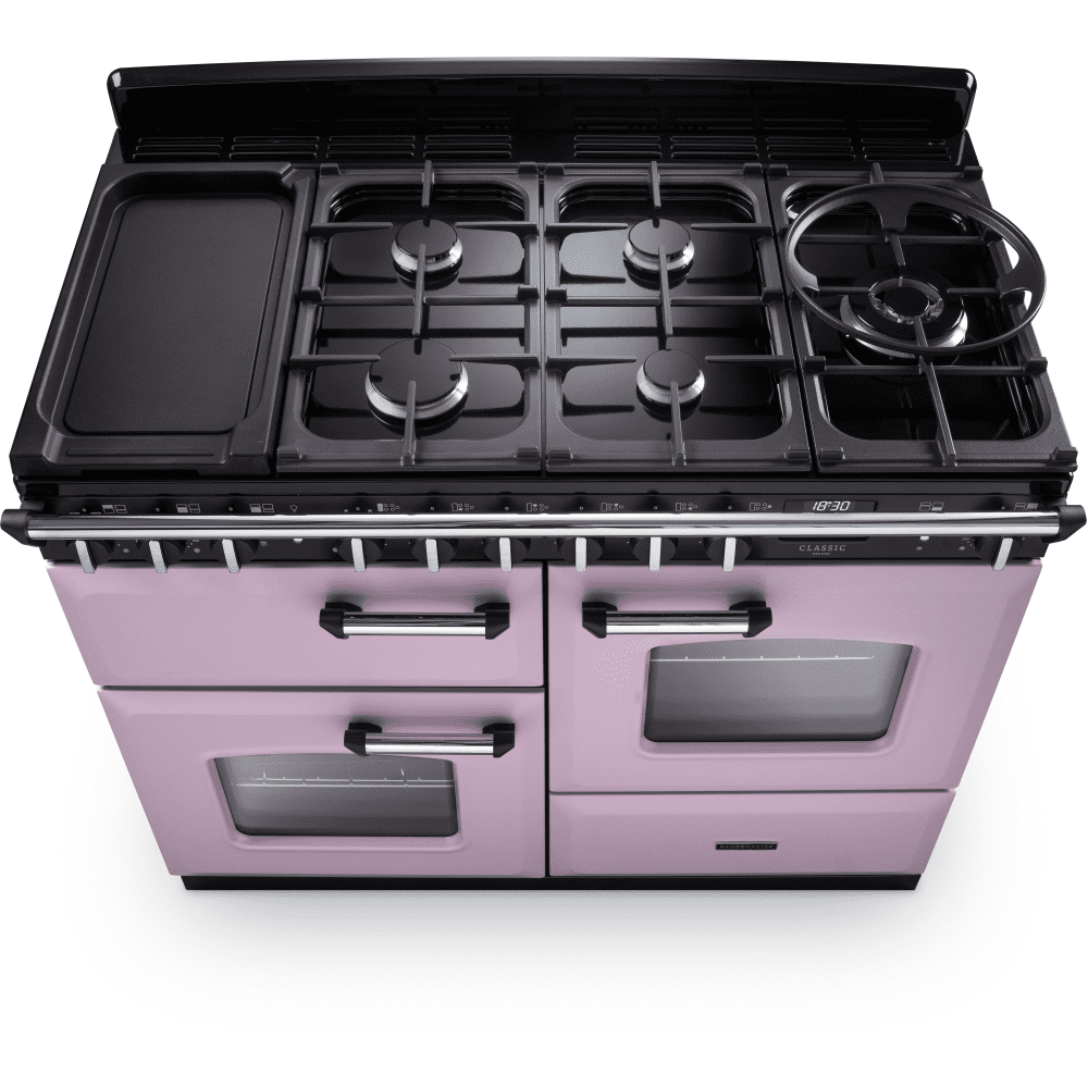 Rangemaster Classic Deluxe 90cm Dual Fuel Range Cooker Chrome Trim 17799 CLDL90DFPHTH/CM1 – Heather