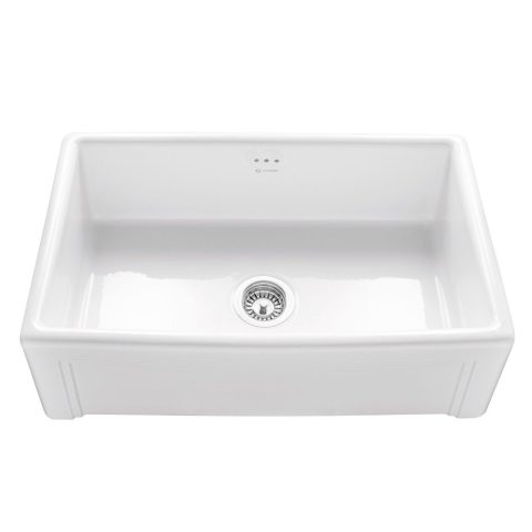 Caple  Belfast 76cm Single Bowl Ceramic Sink CPBS760 – White