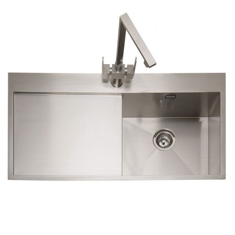 Caple  Cubit 100 Single Bowl Inset Sink Left Hand Drainer CU100/L – Stainless Steel