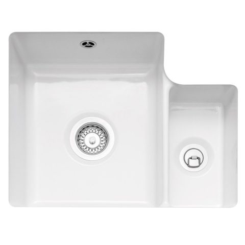 Caple  Ettra 1.5 Bowl Ceramic Undermount Sink ETT150U – White
