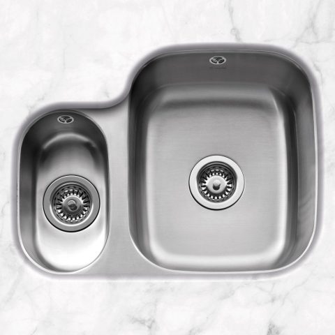 Caple  Form 150 1.5 Bowl Undermount Sink Left Hand Small Bowl FORM150L – Stainless Steel