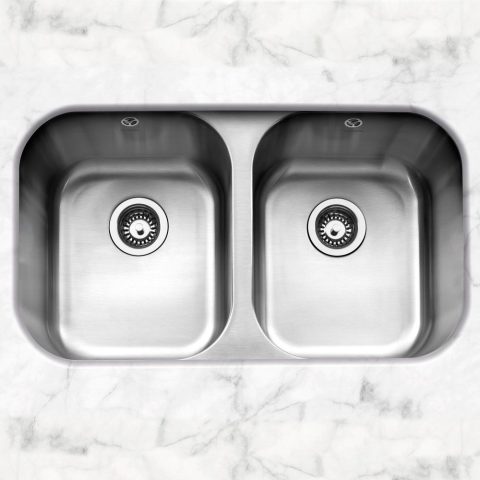Caple  Form 3636 Double Bowl Undermount Sink FORM3636 – Stainless Steel