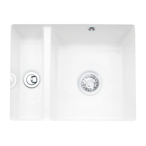 Caple  Friska 1.5 Bowl Ceramic Undermount Sink FRI150U – WHITE