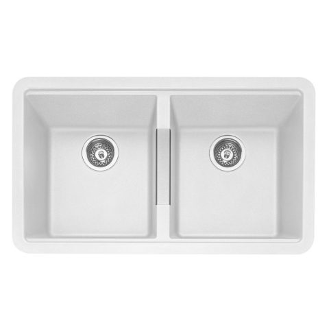 Caple  Leesti 200 Double Bowl Undermount Sink LEE200CW – White
