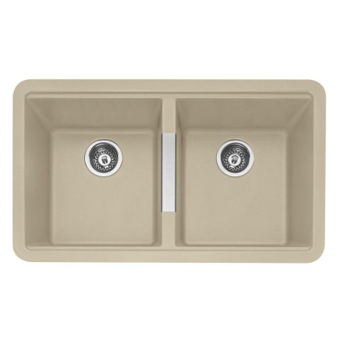 Caple  Leesti 200 Double Bowl Undermount Sink LEE200DS – Desert Sand
