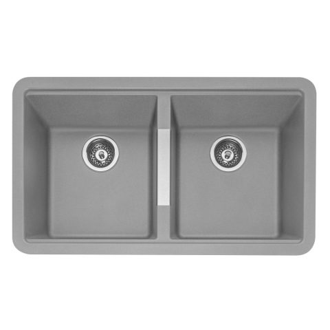 Caple  Leesti 200 Double Bowl Undermount Sink LEE200PG – Grey