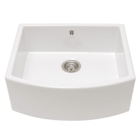 Caple   60cm Single Bowl Ceramic Sink PEMBERLEY – White