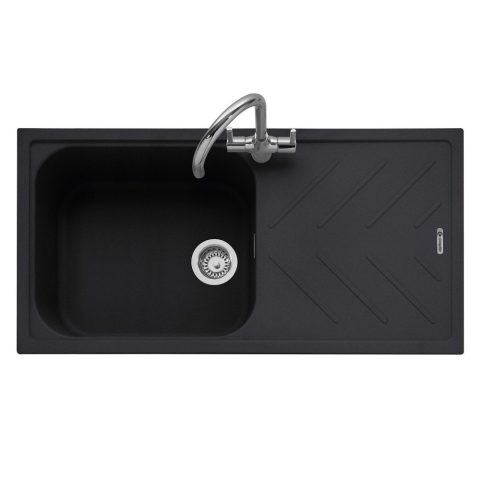 Caple  Veis 100 Single Bowl Inset Sink Reversible Drainer VEI100AN – Anthracite