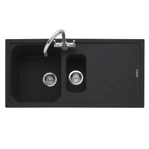 Caple  Veis 150 1.5 Bowl Inset Sink Reversible Drainer VEI150AN – Anthracite