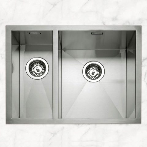 Caple  Zero 150 1.5 Bowl Undermount Sink Left Hand Small Bowl ZERO150L – Stainless Steel