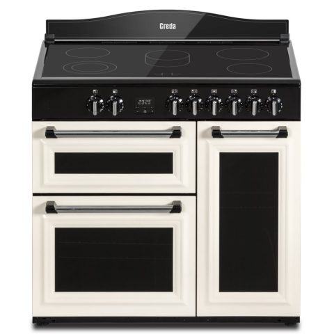 Creda  90cm Traditional Electric Ceramic Range Cooker C90RCCTCRM – CREAM