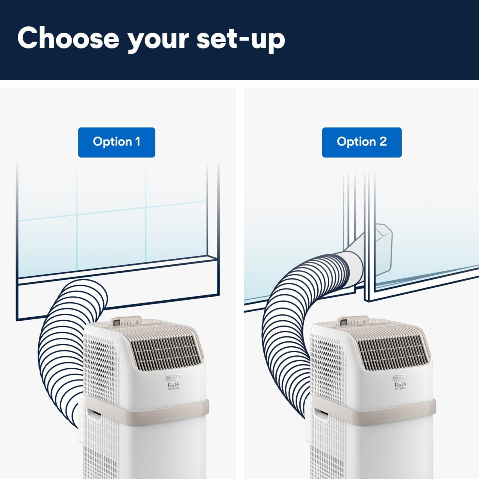 DeLonghi Pinguino Compact 8300 BTU Portable Air Conditioner PACES72 – White