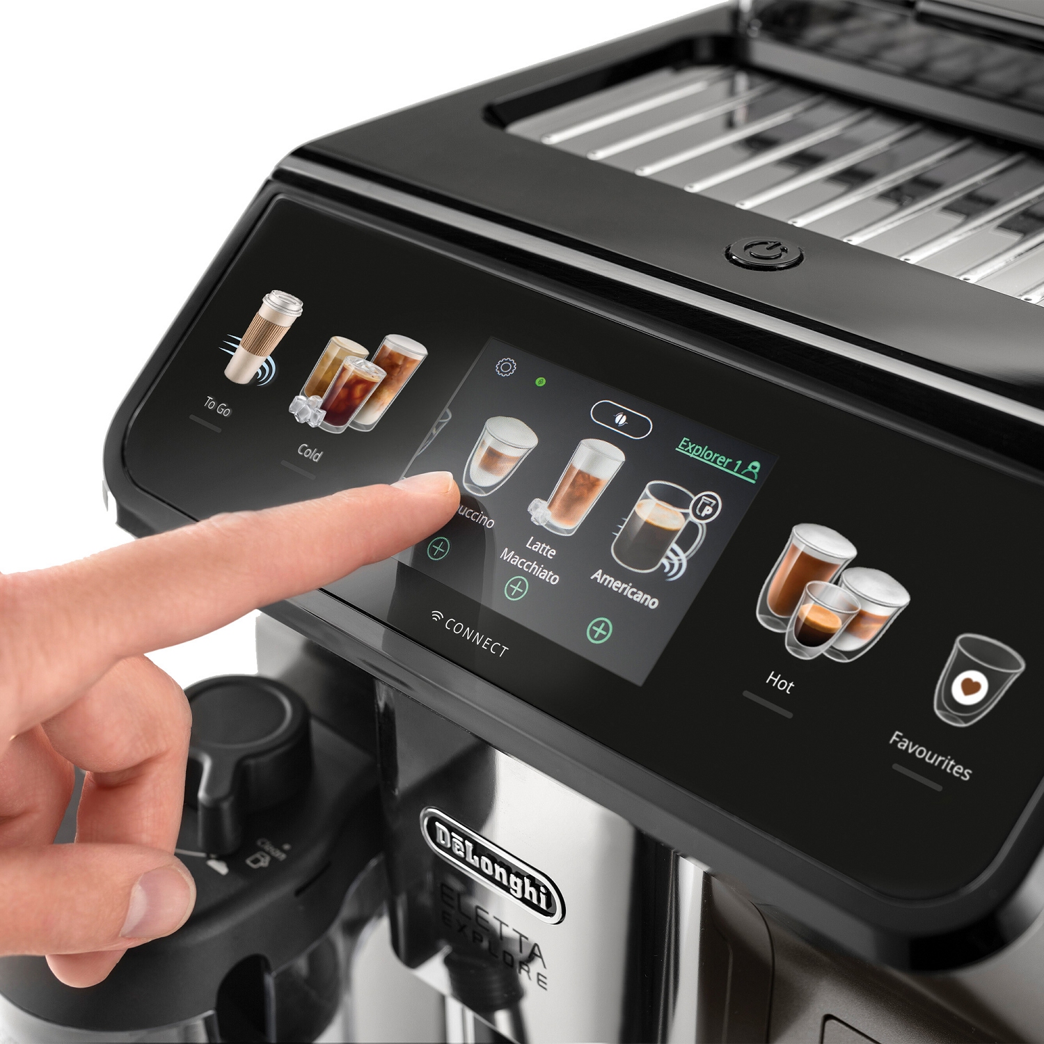 DeLonghi Freestanding Eletta Bean to Cup Coffee Machine ECAM450.86.T – Titanium