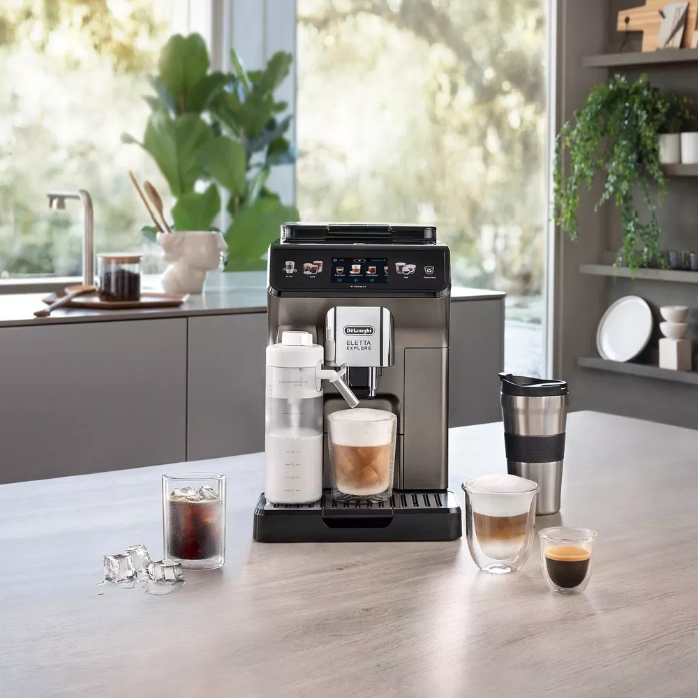 DeLonghi Freestanding Eletta Bean to Cup Coffee Machine ECAM450.86.T – Titanium