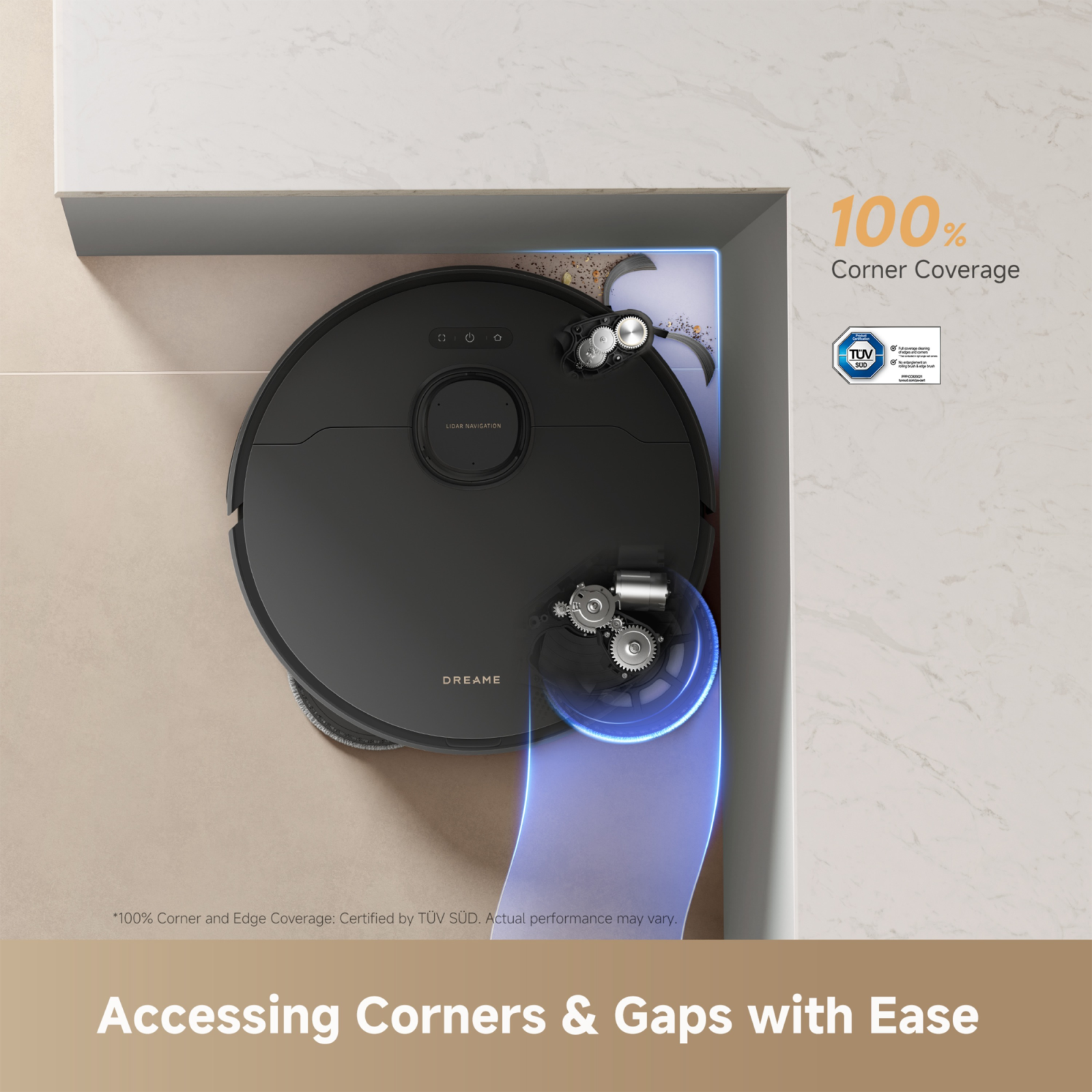 Dreame L50s Pro Ultra Robot Vacuum Cleaner and Mop With Self-Cleaning and Auto-Empty RLL88HE_BLK - Black