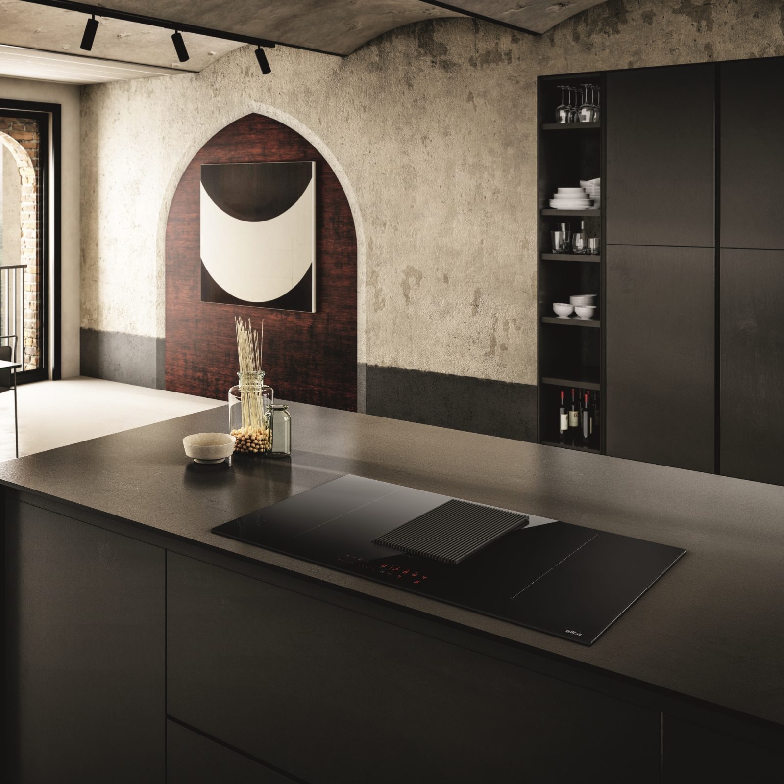 Elica 83cm Air Venting Induction Hob NT-PRM-S-SL-RBA – Matte Black