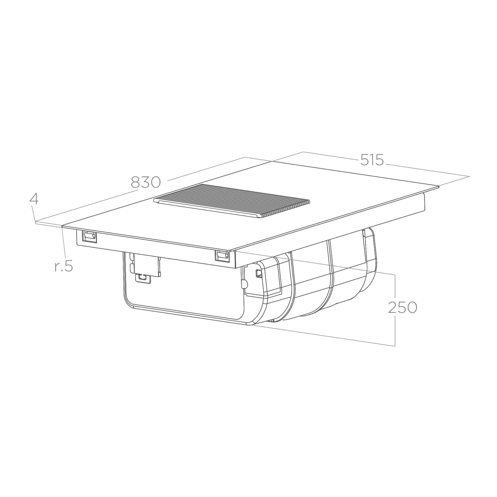 Elica 83cm Air Venting Induction Hob NT-PRM-S-SL-RBA – Matte Black