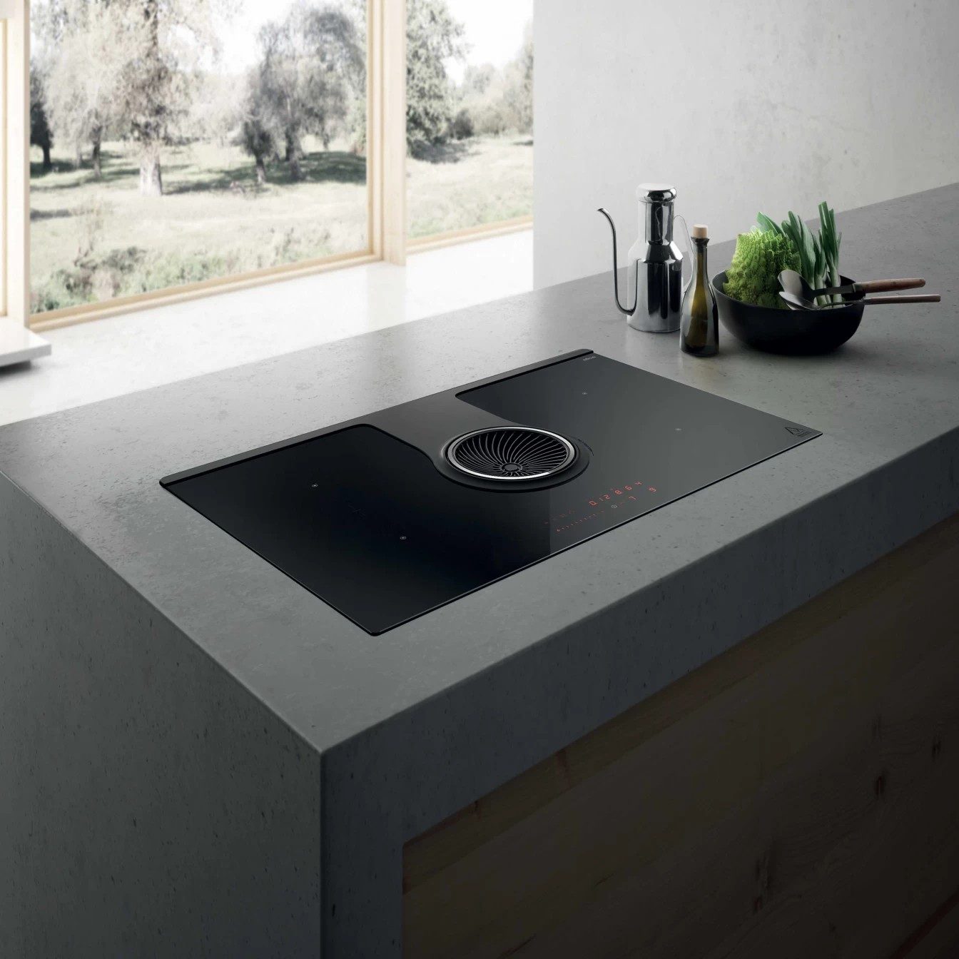 Elica 83cm Air Venting Induction Hob NT-ONE-EVO – BLACK