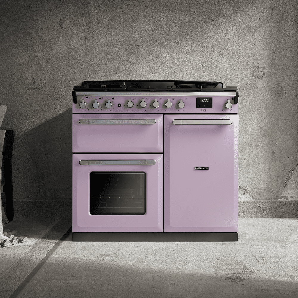 Rangemaster Estel Deluxe 100cm Induction Range Cooker With Chrome Trim 17859 ESDL100EIPHTH/CM1 – Heather