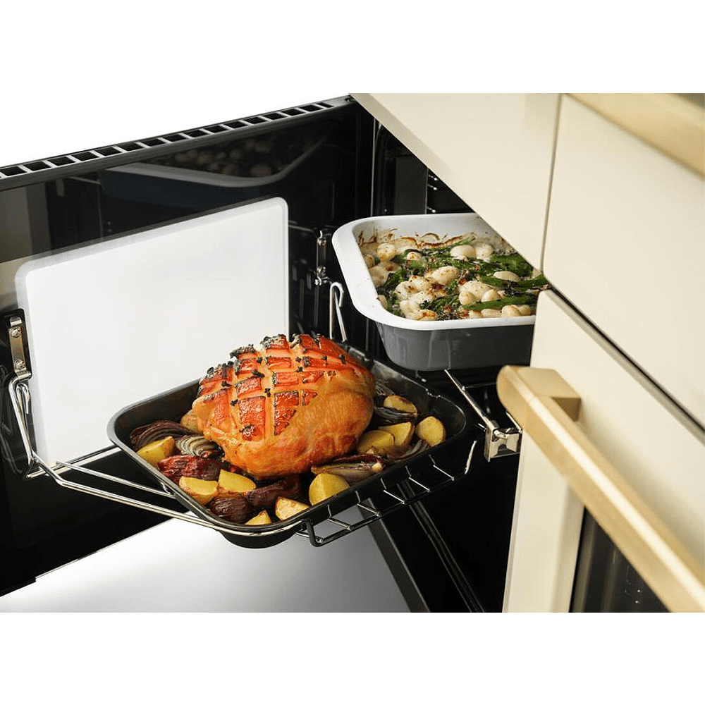 Rangemaster Estel Deluxe BC 110cm Induction Range Cooker With Chrome Trim 15299 ESDLB110EIPGBL/CM1 – Black