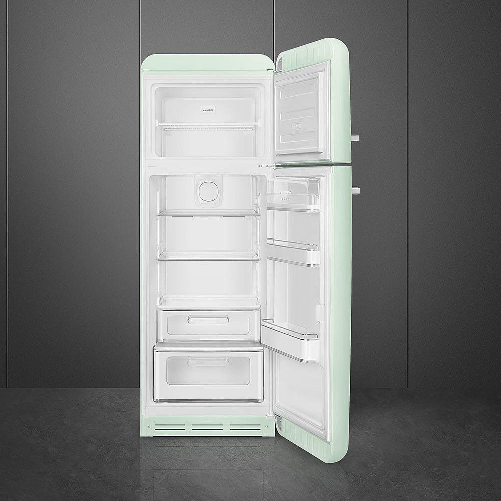 Smeg 60cm Retro Fridge Freezer Right Hand Hinge FAB30RPG5UK – PASTEL GREEN