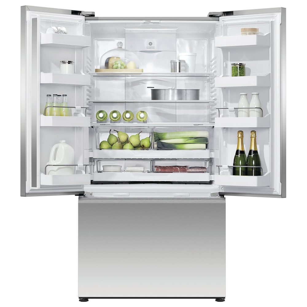 Fisher Paykel Series 7 Handleless French Style Fridge Freezer With Ice & Water RF540ANUX6 – Stainless Steel