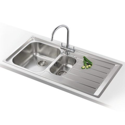 Franke  Neptune 1.5 Bowl Sink Right Hand Drainer 127.0059.658 – Stainless Steel