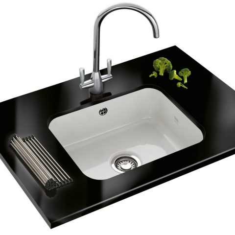 Franke V&B Single Bowl Ceramic Undermount Sink 126.0381.823 – White