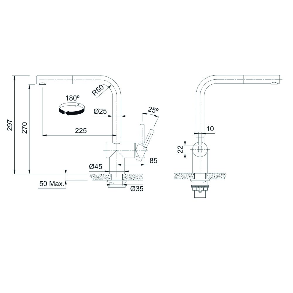 Franke Atlas Neo Sensor Pull-Out Spray Tap 115.0669.321 – Black