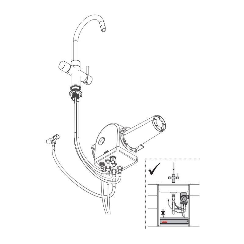 Franke 3-In-1 Boiling Water Tap MINERVA HELIX – STAINLESS STEEL.