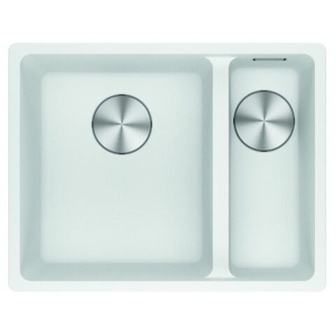 Franke  Maris Fragranite 1.5 Bowl Undermount Sink Right Hand Small Bowl MRG160-34-15 PW RHSB – WHITE