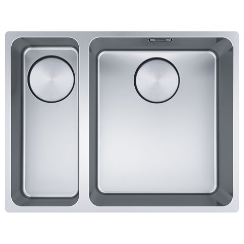 Franke  Mythos Bowl 1.5 Bowl Undermount Sink Left Hand Small Bowl 122.0607.062 – Stainless Steel