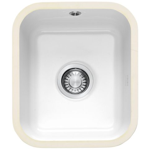Franke V&B Single Bowl Ceramic Undermount Sink 126.0381.820 – White