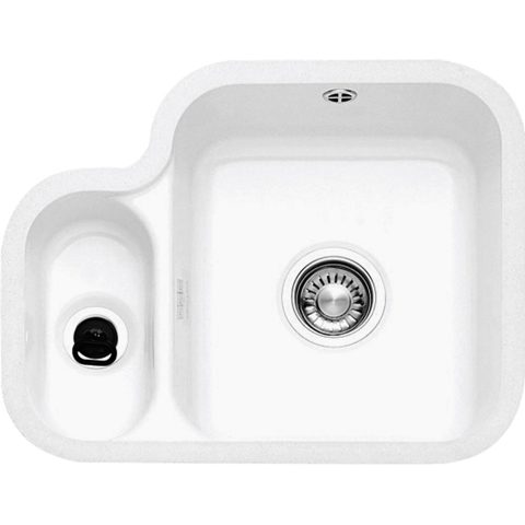 Franke V&B 1.5 Bowl Ceramic Undermount Sink Left Hand Small Bowl 126.0381.814 – White