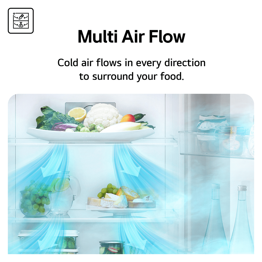 LG Slim French Style Fridge Freezer Non Ice And Water GMM41MSBEM – Silver