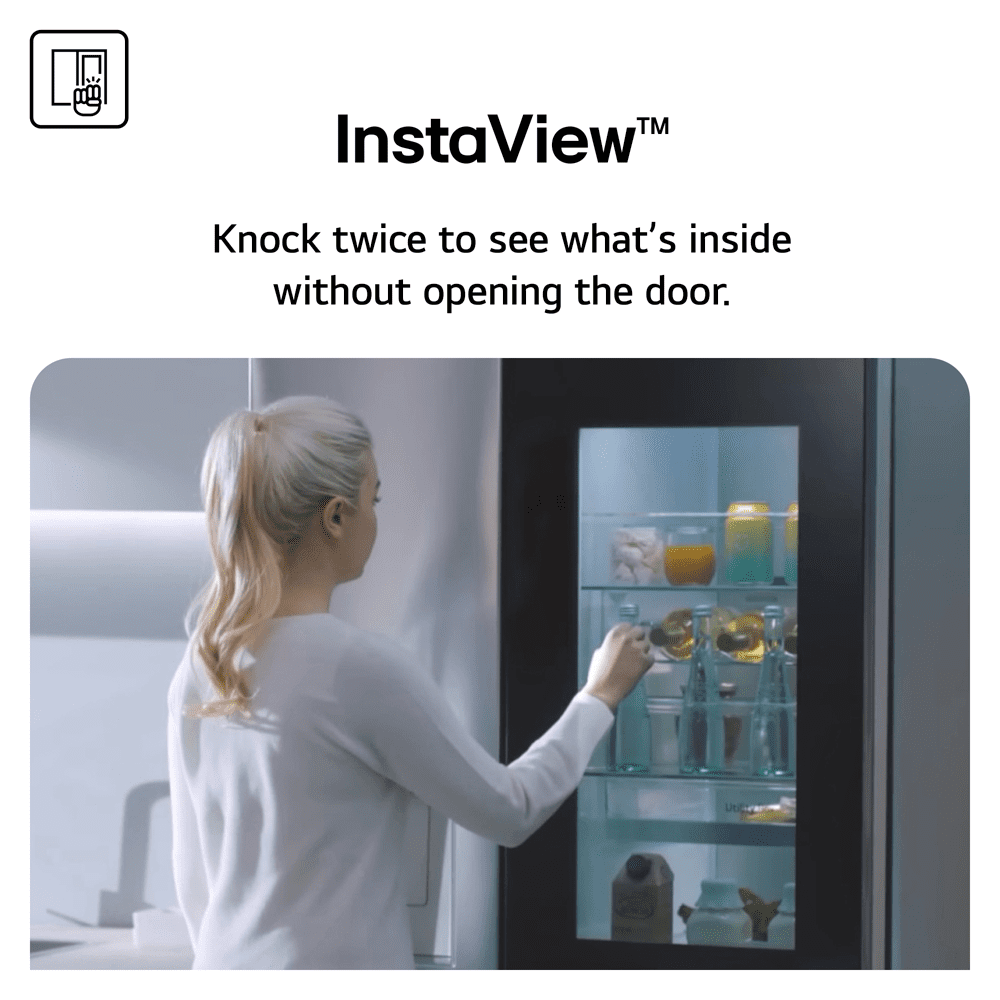 LG Door In Door Instaview American Fridge Freezer With Ice & Water GSXE90BSAD – Stainless Steel