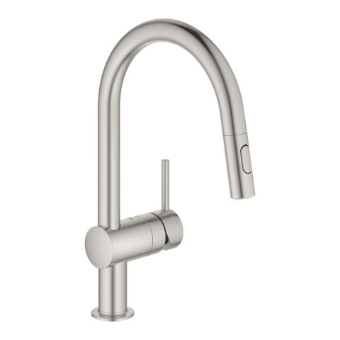 Grohe  Minta Single Lever Mixer Tap C-Spout Pull Out Spray 32321DC2 – SUPERSTEEL