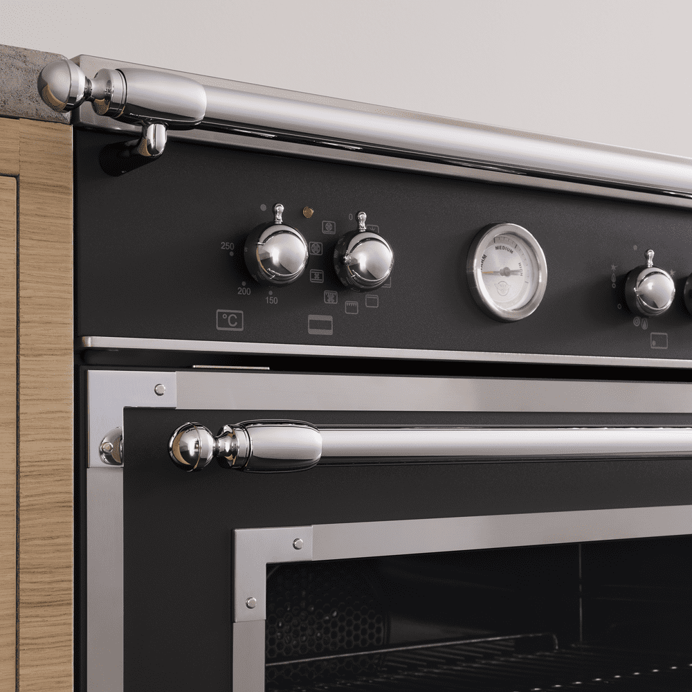 Bertazzoni 90cm Heritage Dual Fuel Range Cooker HER96L1ENET – BLACK