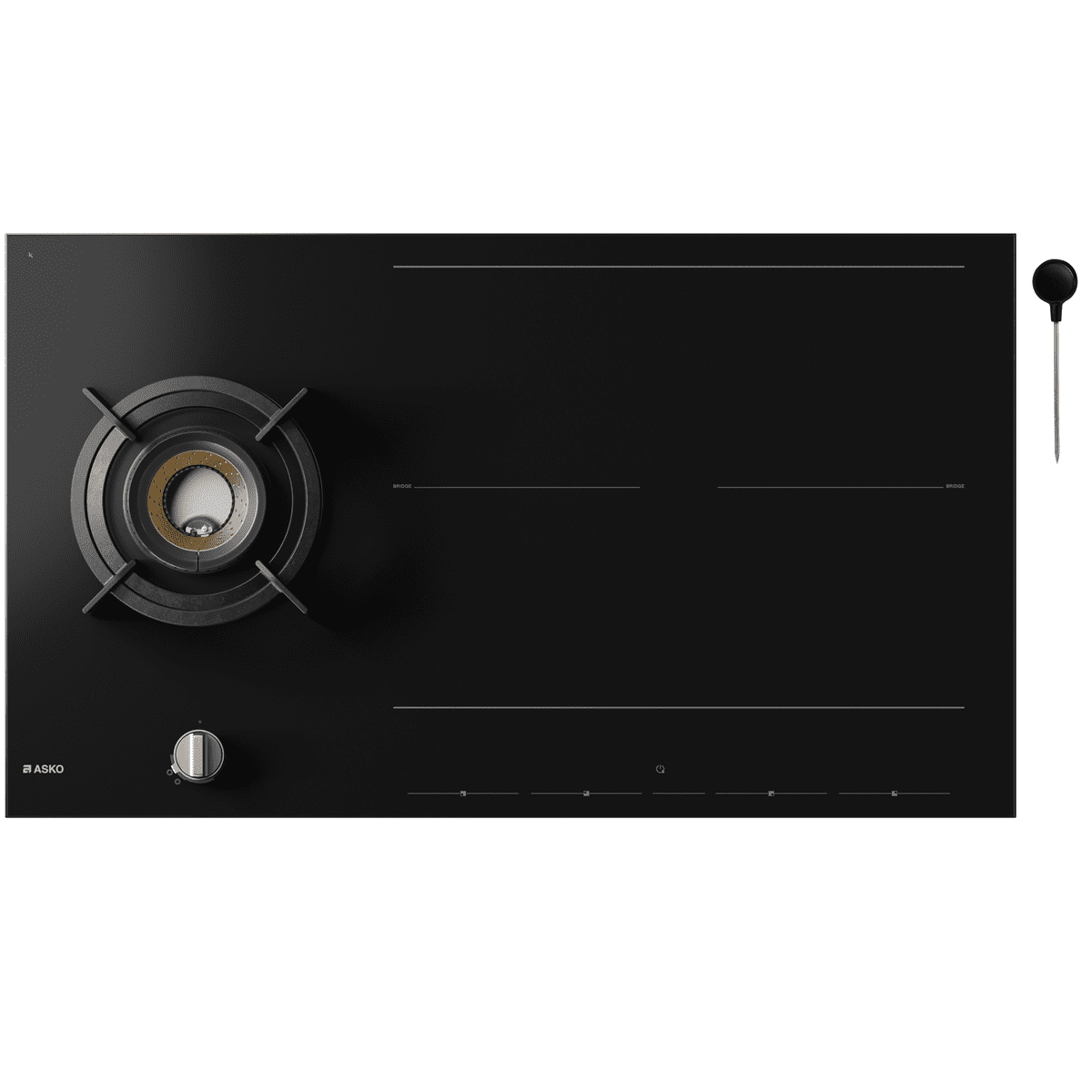 Asko 90cm Mixed Fuel Induction And Gas Hob HIG89524BGB1 – Black