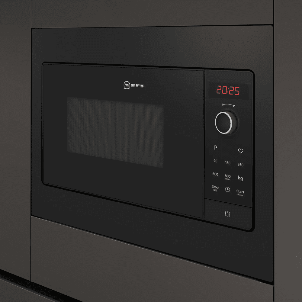 Neff 50cm Wide N30 Built In Microwave For Wall Unit HLAWG25S3B – Black