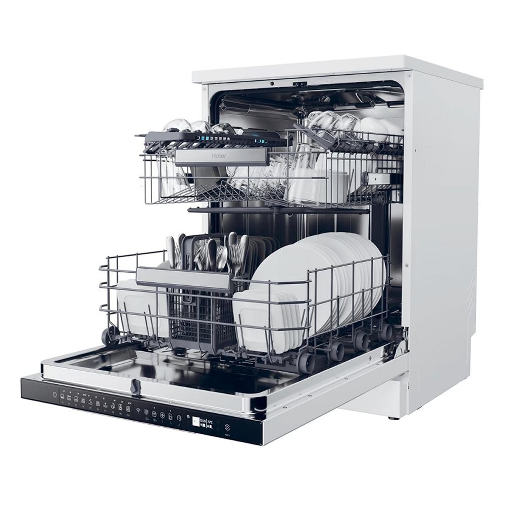 Haier 60cm Series 3 Freestanding Dishwasher XF 5C7M0W-80 – White