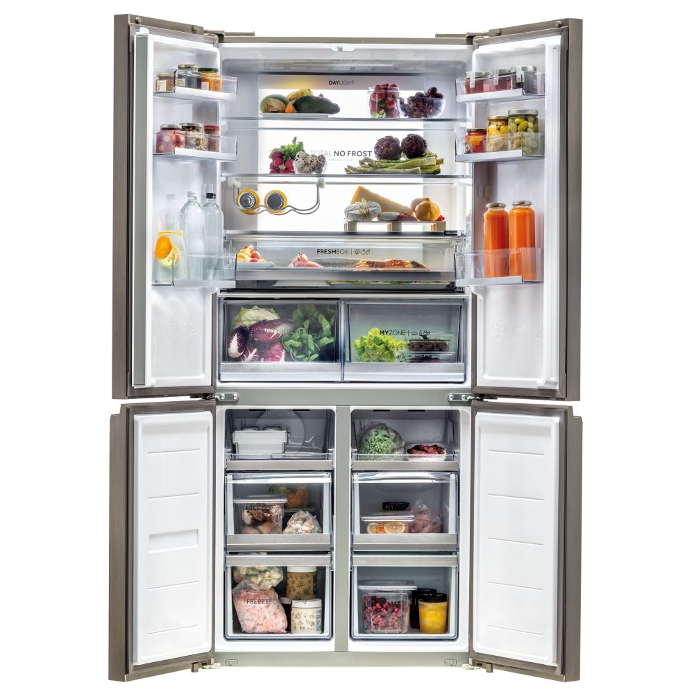 Haier American Style Four Door Fridge Freezer HTF-508DGS7 – ICONIC GLASS