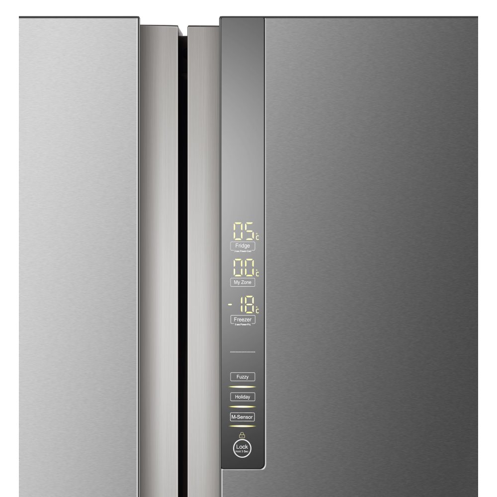 Haier Cube Series American Style Four Door Fridge Freezer Non Ice & Water HTF-610DM7 – STAINLESS STEEL